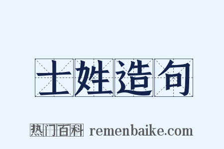 士姓造句是什么意思的图片